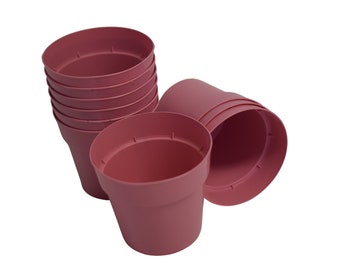 3 inch Diameter Small Round Hard Plastic Flower Pots - Light Pink - Greenhouse Pots - Seedlings - Succulents - Transplants