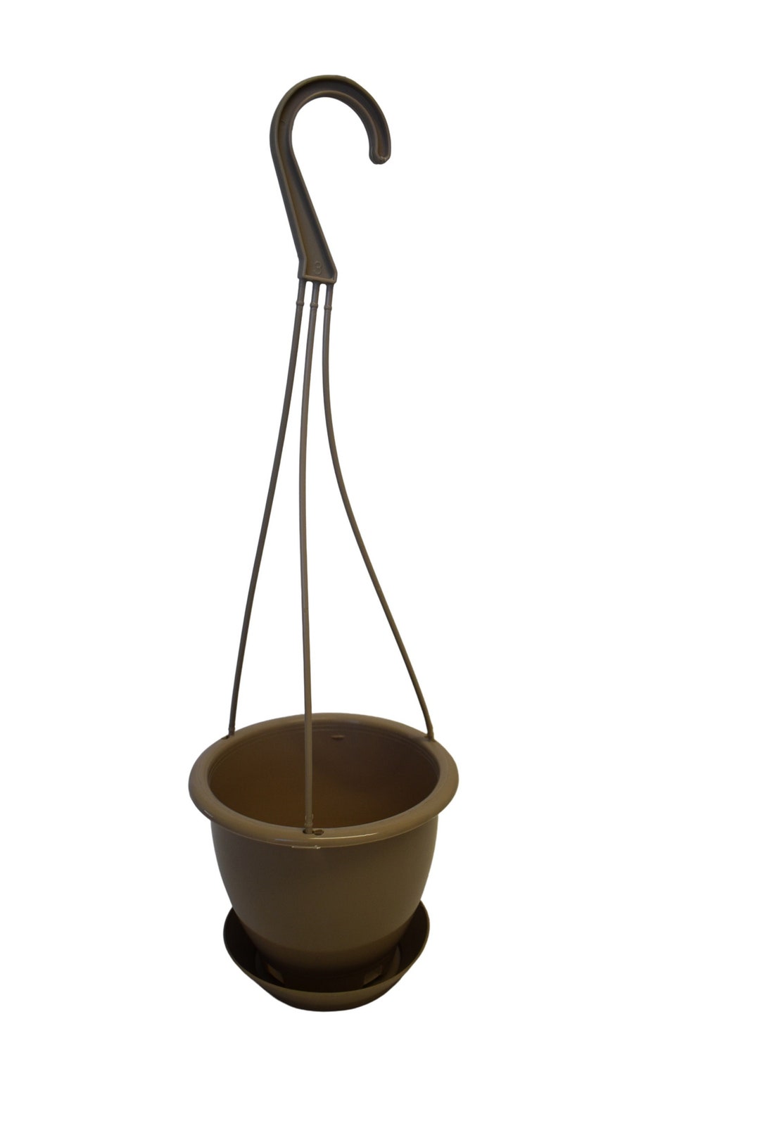 4.5 Miniature Ginger Tan Plastic Hanging Basket With Saucer Etsy