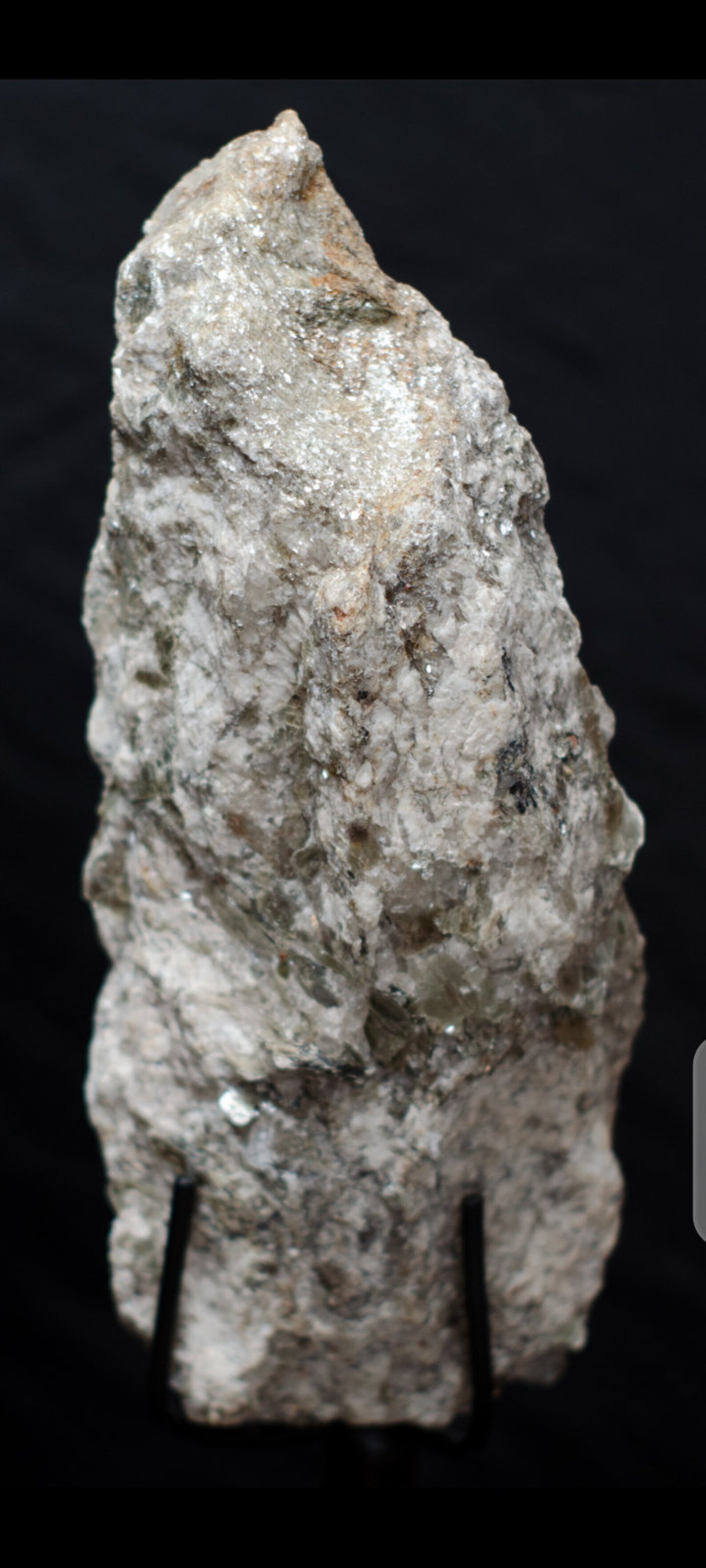 Mica Quartz Feldspar Matrix Rock on Black and White metal | Etsy