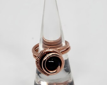 Garnet Copper Ring