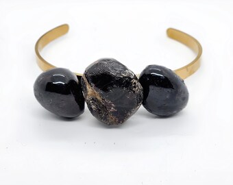 Garnet Brass Wristcuff