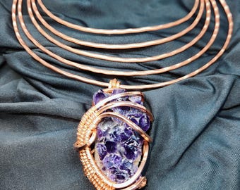 Amethyst Copper Neckcuff