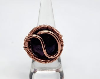 Garnet Copper Ring