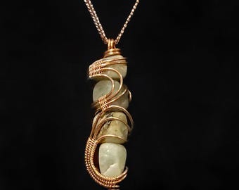 Aquamarine Pendant and Copper Chain