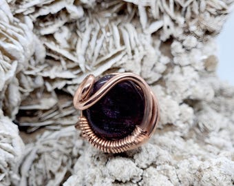 Garnet Copper Ring