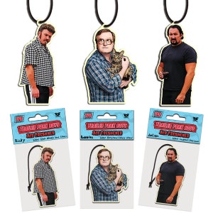 Paquete de 3 ambientadores divertidos para automóvil Trailer Park Boys con burbujas, Ricky y Julian / Ambientadores colgantes para automóvil con licencia oficial