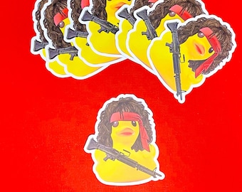 Funny Duck Sticker: Weatherproof Vinyl, Bumper/Window Decal