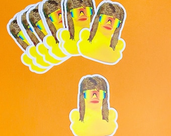 Mullet Duck Sticker: Funny Waterproof Vinyl Decal