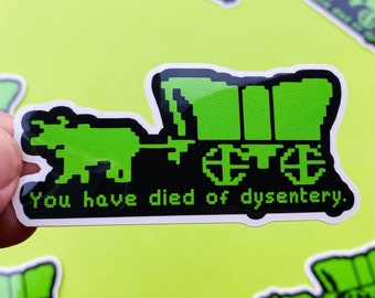 Oregon Trail Sticker Eighties Sticker 1980s Sticker Retro Gaming Sticker Funny Decal for Eighties Kids