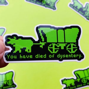 Oregon Trail Sticker Eighties Sticker 1980s Sticker Retro Gaming Sticker Funny Decal for Eighties Kids