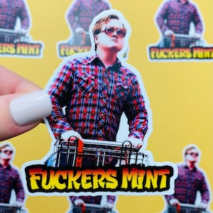 Trailer Park Boys Bubbles Sticker | Officially Licensed Bubbles Fuckers Mint Sticker | Trailer Park Boys Bubbles With A Grocery Cart