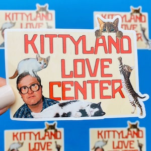 Trailer Park Boys Kittyland Love Center Sticker | Officially Licensed Bubbles Sticker | Trailer Park Boys Funny Cat Sticker