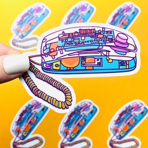 90s Sticker -Clear Phone Sticker -Nineties Aesthetic Stickers - 90s Teen Style - 1990s Style Phone Sticker, 90s Gifts - 90s Party Favor