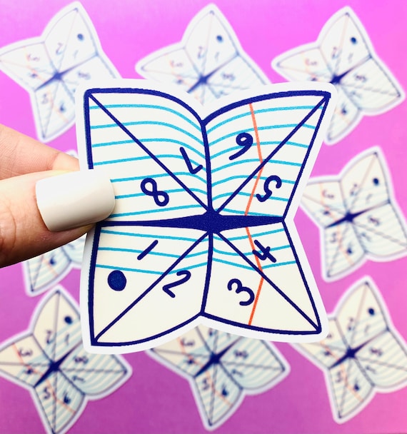 90s Cootie Catcher Sticker: Fortune Teller Game