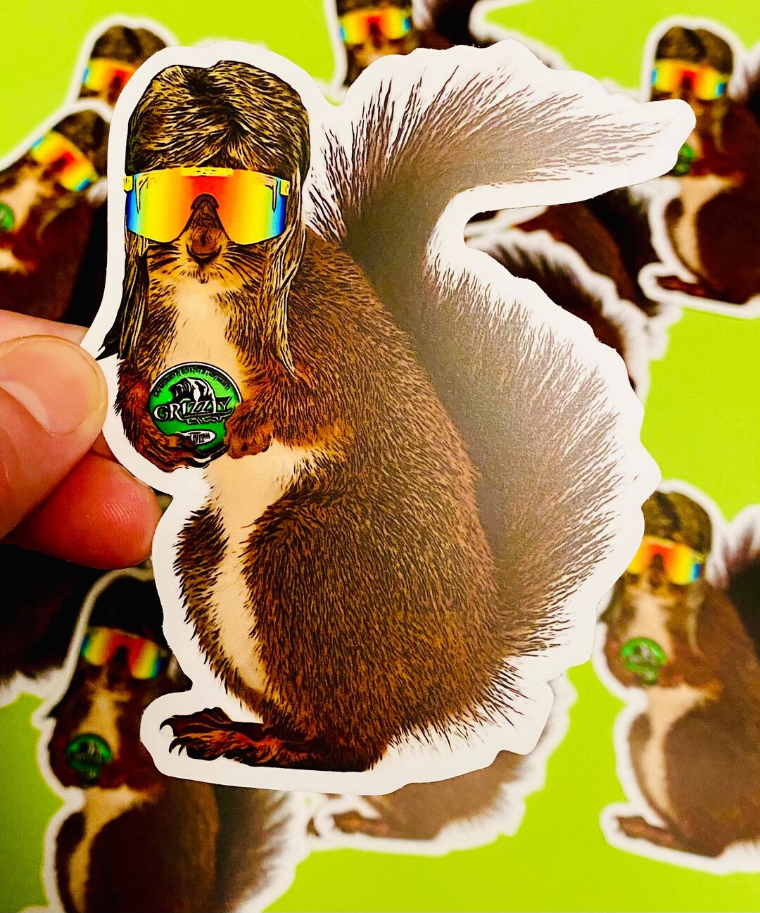 Squirrel Mullet Sticker: Funny Hunter Gift, Truck Decal - Etsy