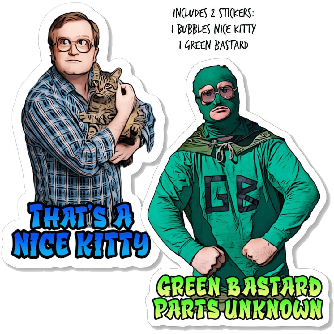 Trailer Park Boys Bubbles Sticker Pack 2 Pack Bubbles & Green Bastard