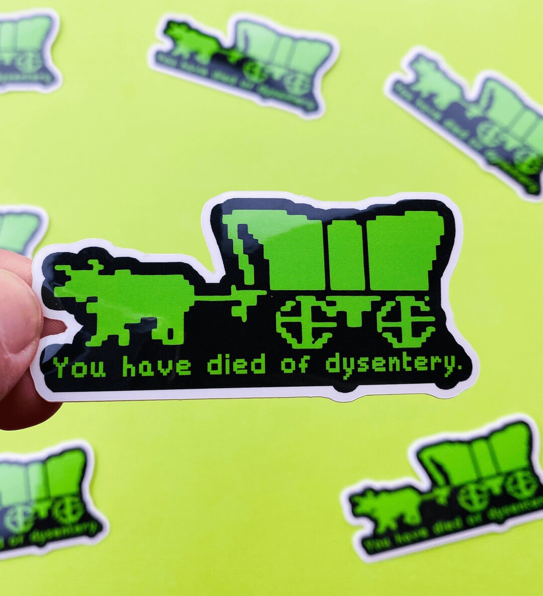 Oregon Trail Sticker: Retro 80s Gaming Decal - Etsy