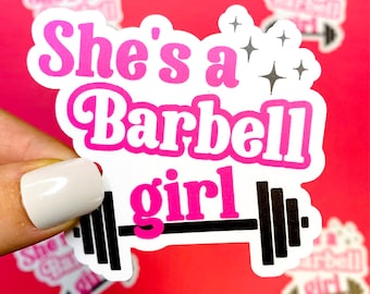 Barbell Girl Sticker: Waterproof Gym Motivation