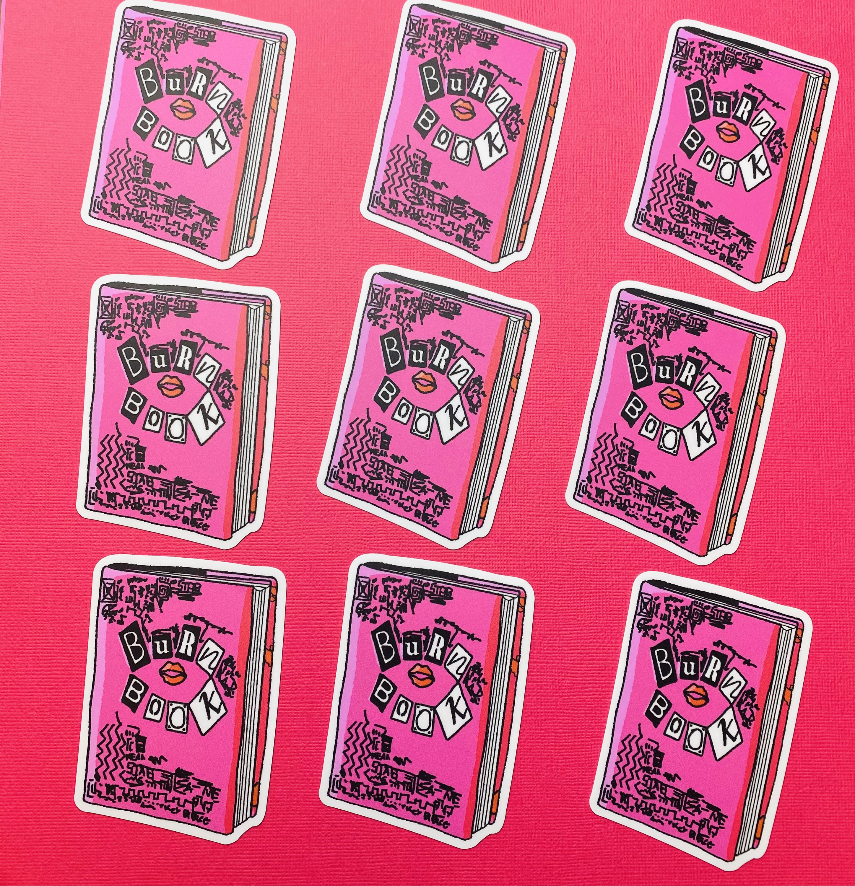 Burn Book Sticker: Y2K Hot Pink Waterproof Vinyl Sticker - Etsy