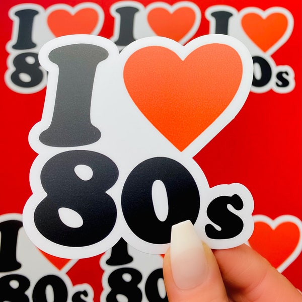 I Love The Eighties Sticker Love The 80s again with this Throwback Sticker! 80s Party Decor