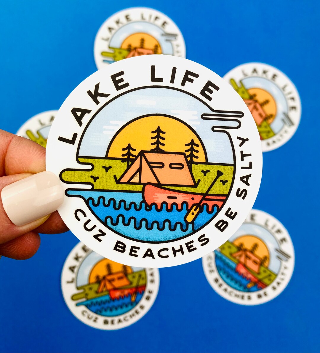 Lake Life Sticker: Summer Camping, Boat Decal - Etsy