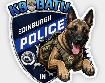 K9 Einheit Vinyl Aufkleber: Polizeihund, Polizei, Polizei, Handler - 10,5 cm