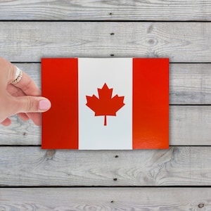 Canadian Flag Sticker: Waterproof Vinyl Bumper/Laptop Decal
