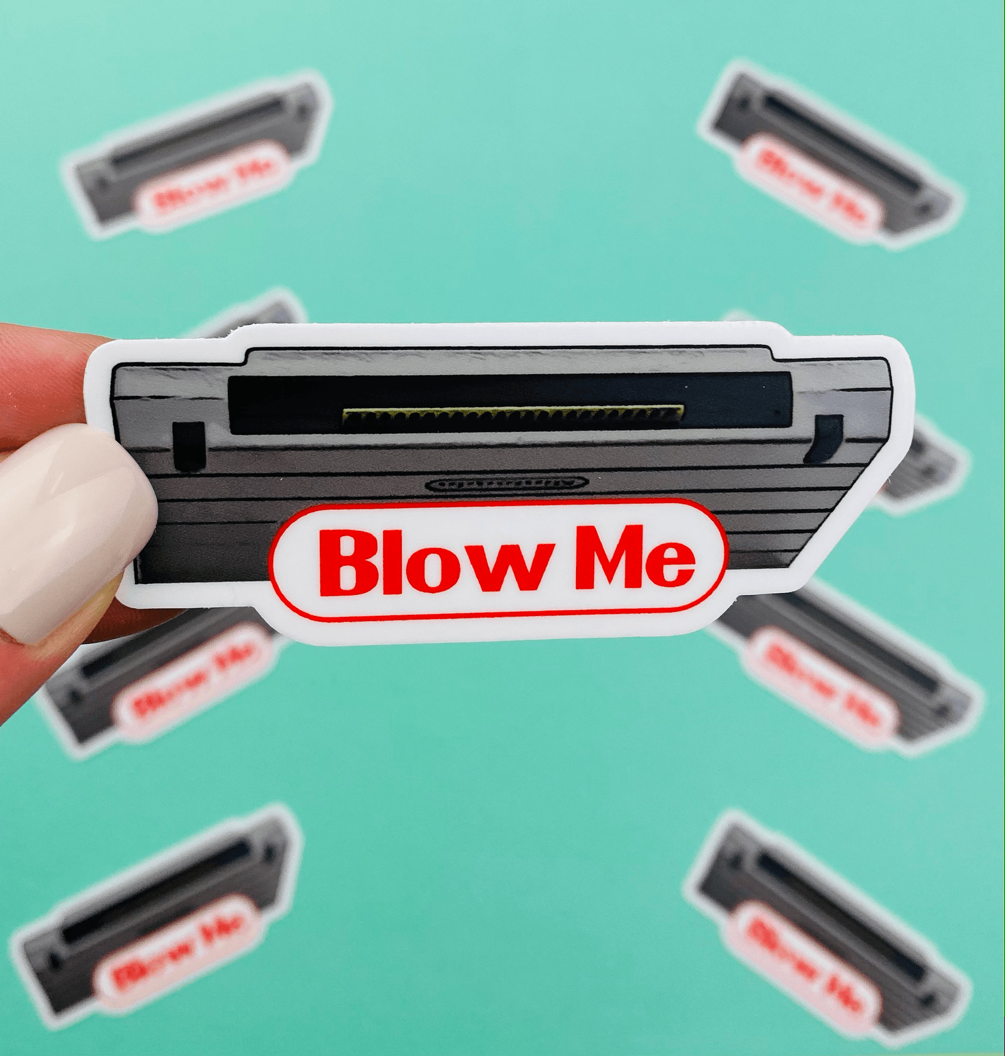 Funny Retro Game Cartridge Sticker: 80s Gamer Gift product image