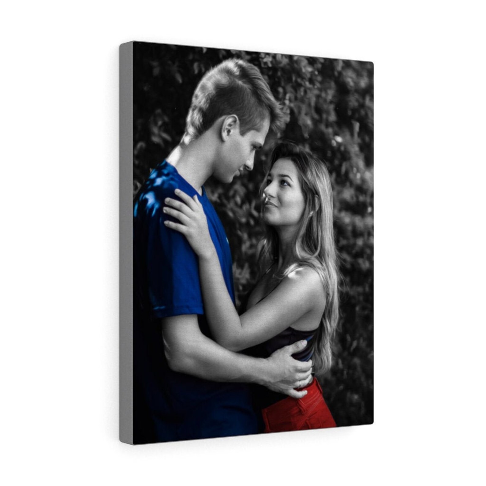 Couples Gift Canvas on Printing Wall Art Customized Portrait Etsy