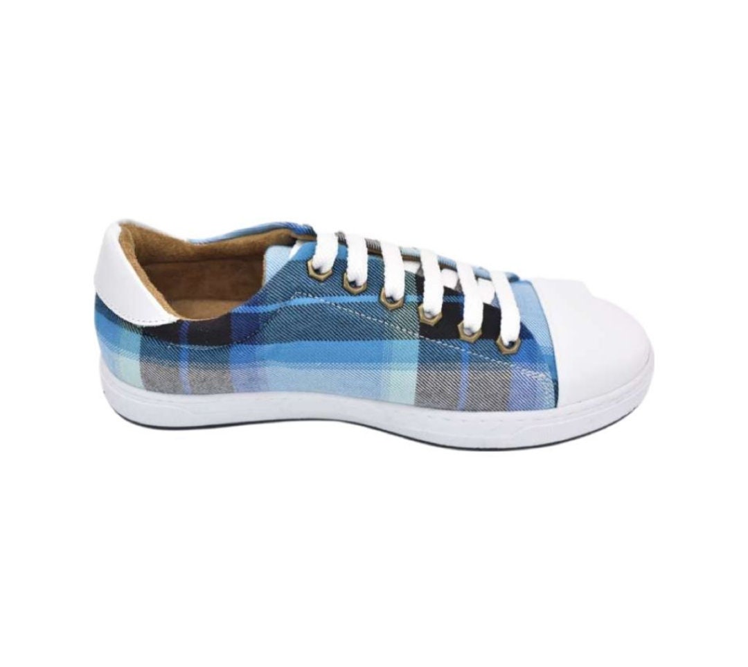 Red Plaid TARTAN BLACK SNEAKERS FOR WOMEN main image 0