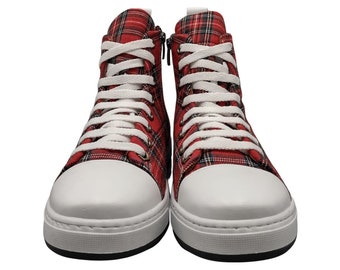 Fashion tartan sneakers women's outdoor shoes casual stylish outleft