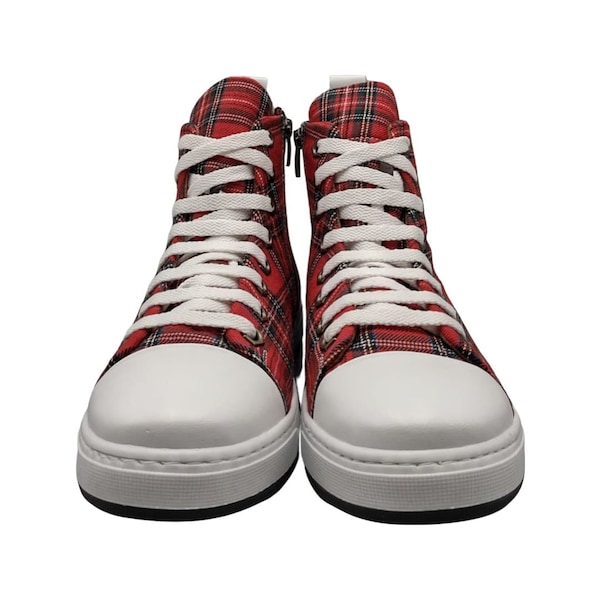 Fashion tartan sneakers women's outdoor shoes casual stylish outleft