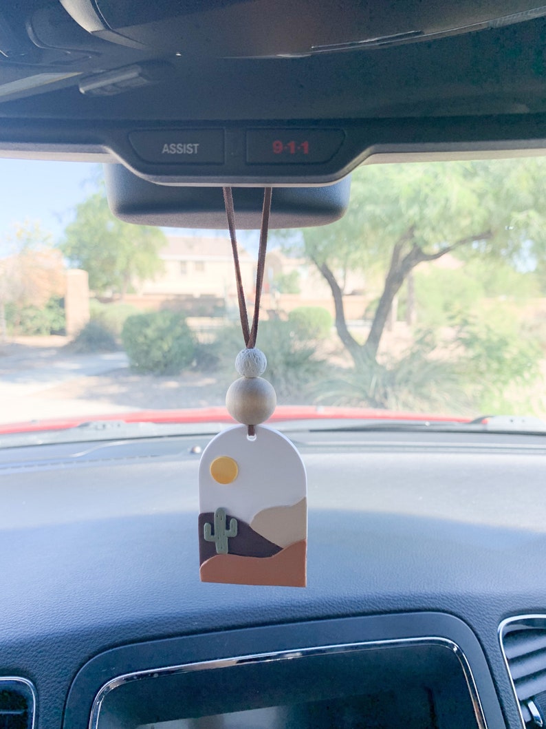 Sunset Boho Car Accessories Boho Car Decor Car Mirror Etsy