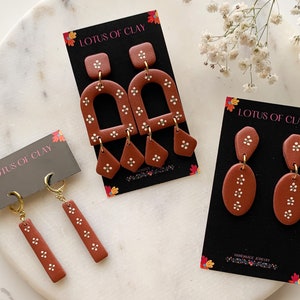 Mexican terracota clay earrings, Platos de barro inspired earrings, Mexican pottery earrings, handmade unique earrings