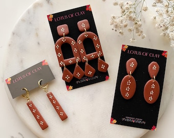 Mexican Terracotta Clay Earrings: Handmade Pottery Inspired Jewelry