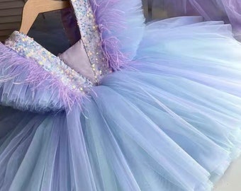 purple birthday dress for girl