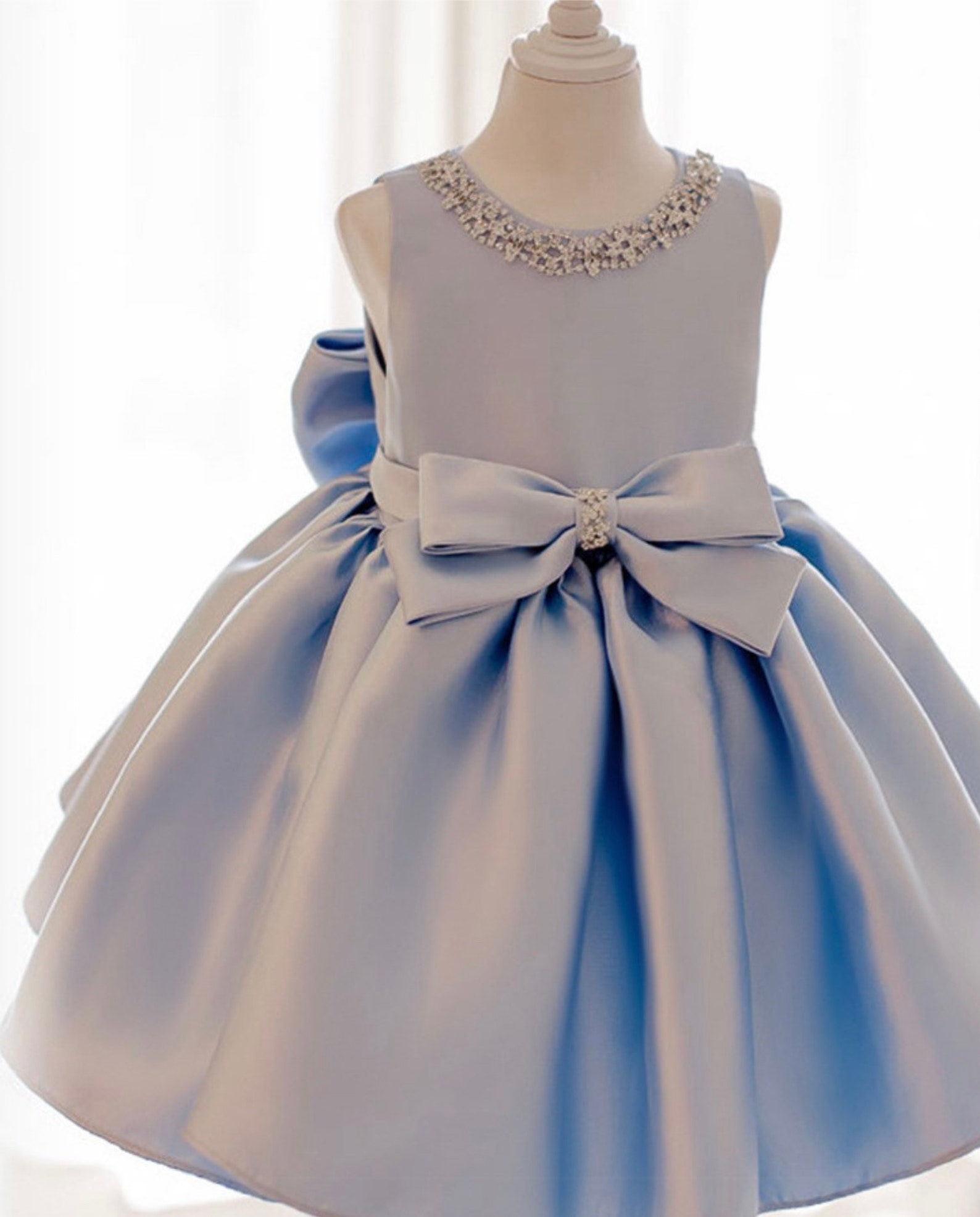 Baby Girls Blue Dress 1st Birthday Dress Girls Photo Shooting Etsy UK