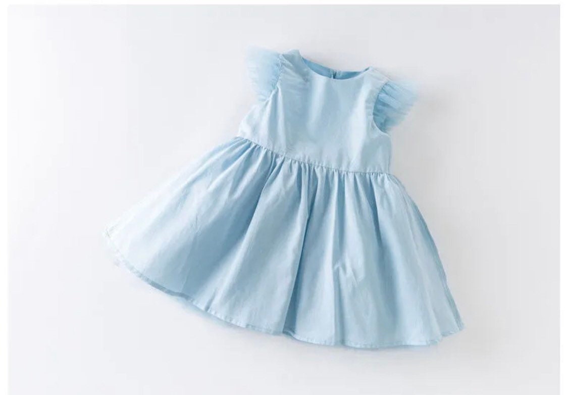 Blue Dress Baby Toddler Girls Princess Dress 1st Birthday - Etsy UK