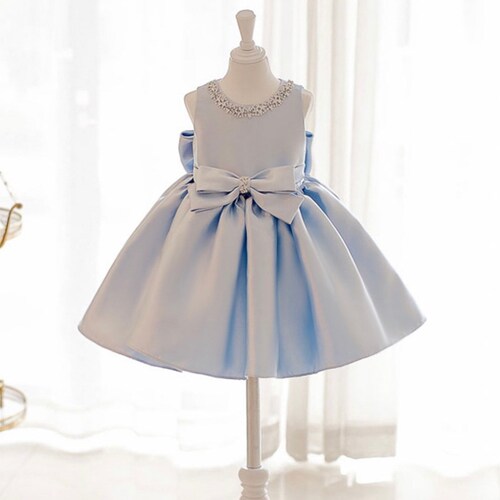 Baby Girls Blue Dress 1st Birthday Dress Girls Photo Shooting Etsy UK