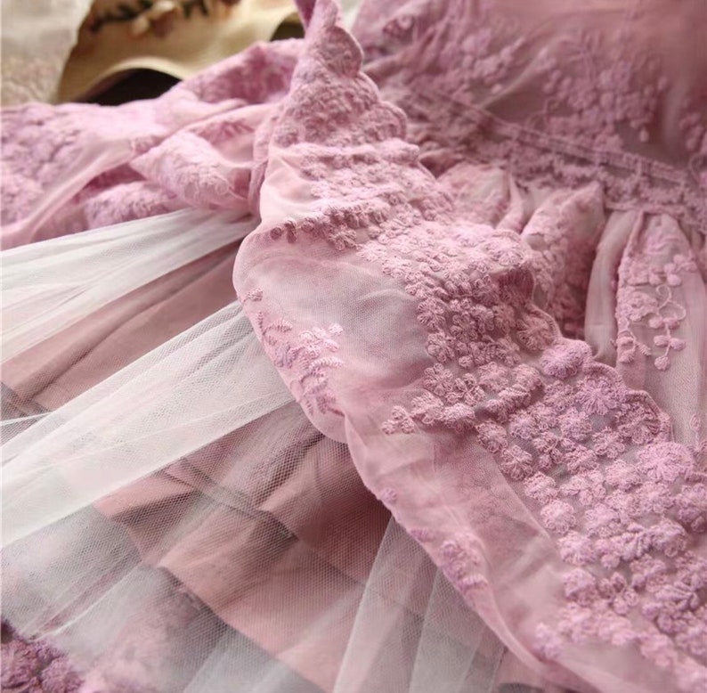 Floral Embroidered Girls Dress