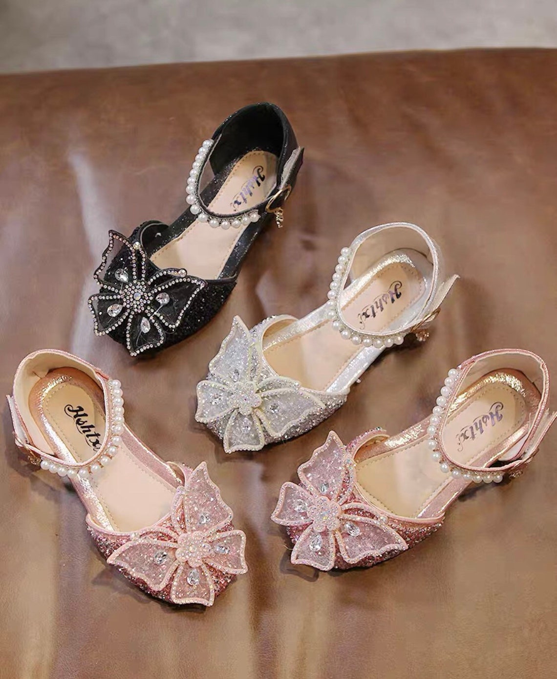 Butterfly Girls Shoes Glitter Sequin Pearls Rhinestones - Etsy Ireland
