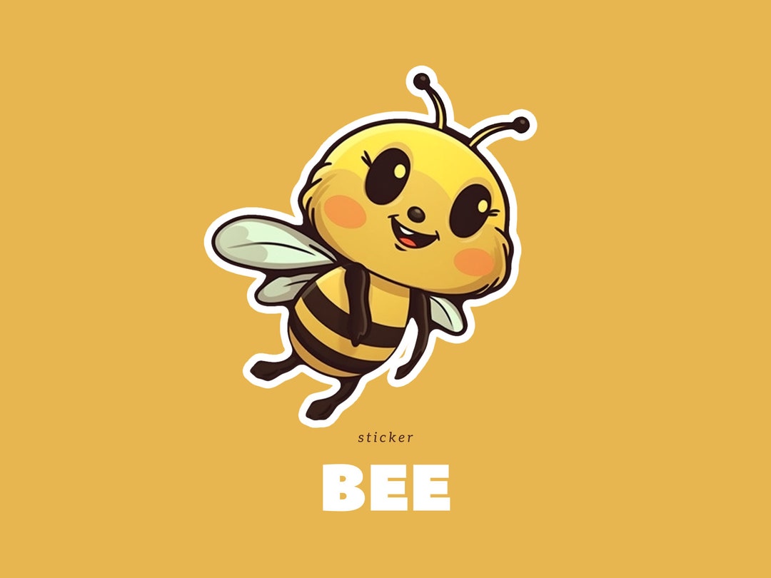 Cute Bee Stickers Printable Stickers Png Doodles PRINT &amp; - Etsy