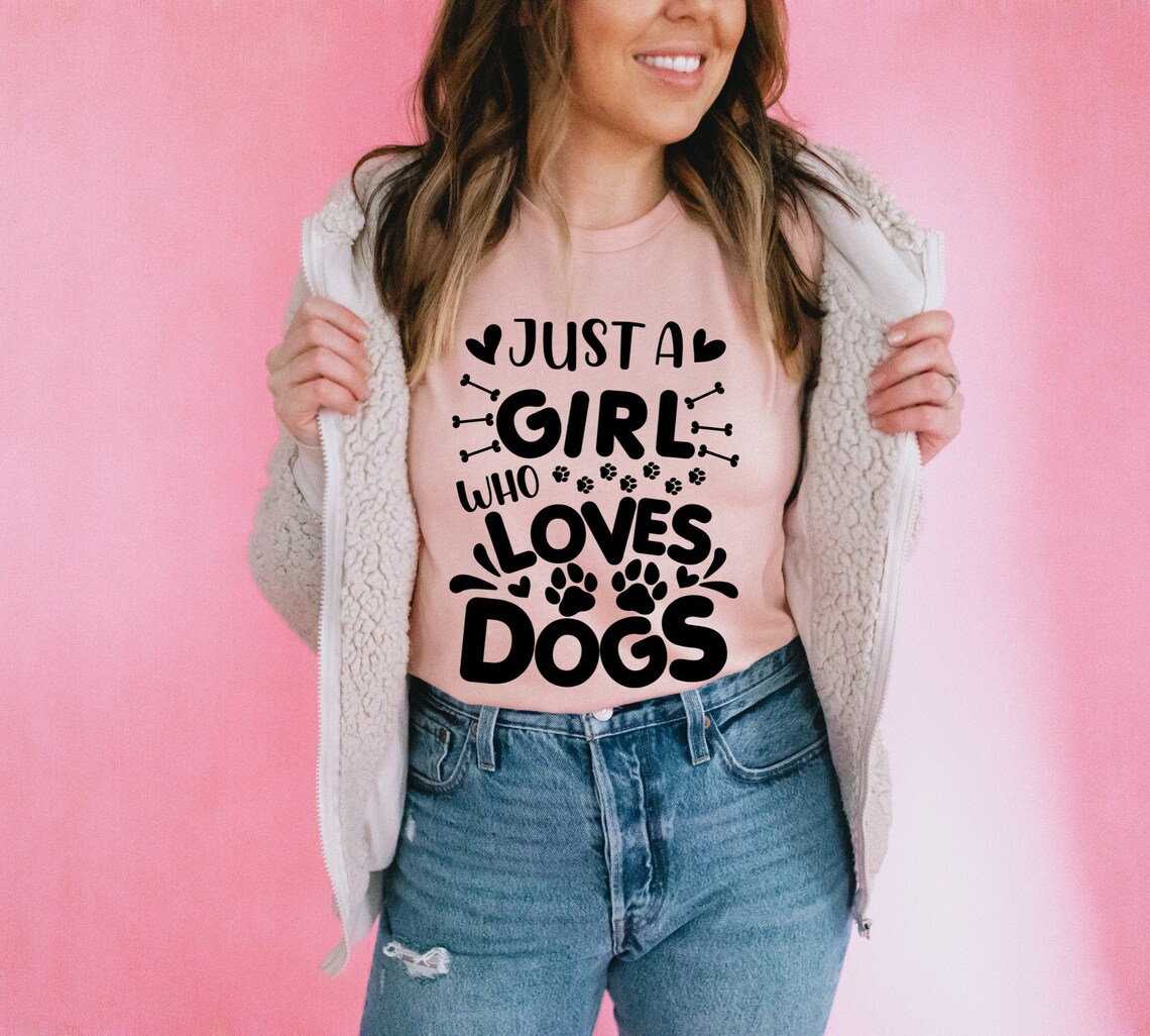 Just A Girl Who Loves Dogs Dog Mom Dog Lover Gift Dog | Etsy