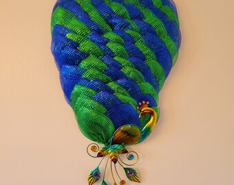 Peacock Wreath, Peacock collector, Front Door Wreath, Child's Room Wreath