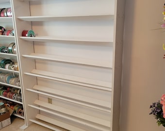 Ribbon Holder, Ribbon Stand, Ribbon Organizer, Ribbon Rack on Wheels,  Ribbon Shelving, Ribbon Storage, Ribbon Rack Organizer 