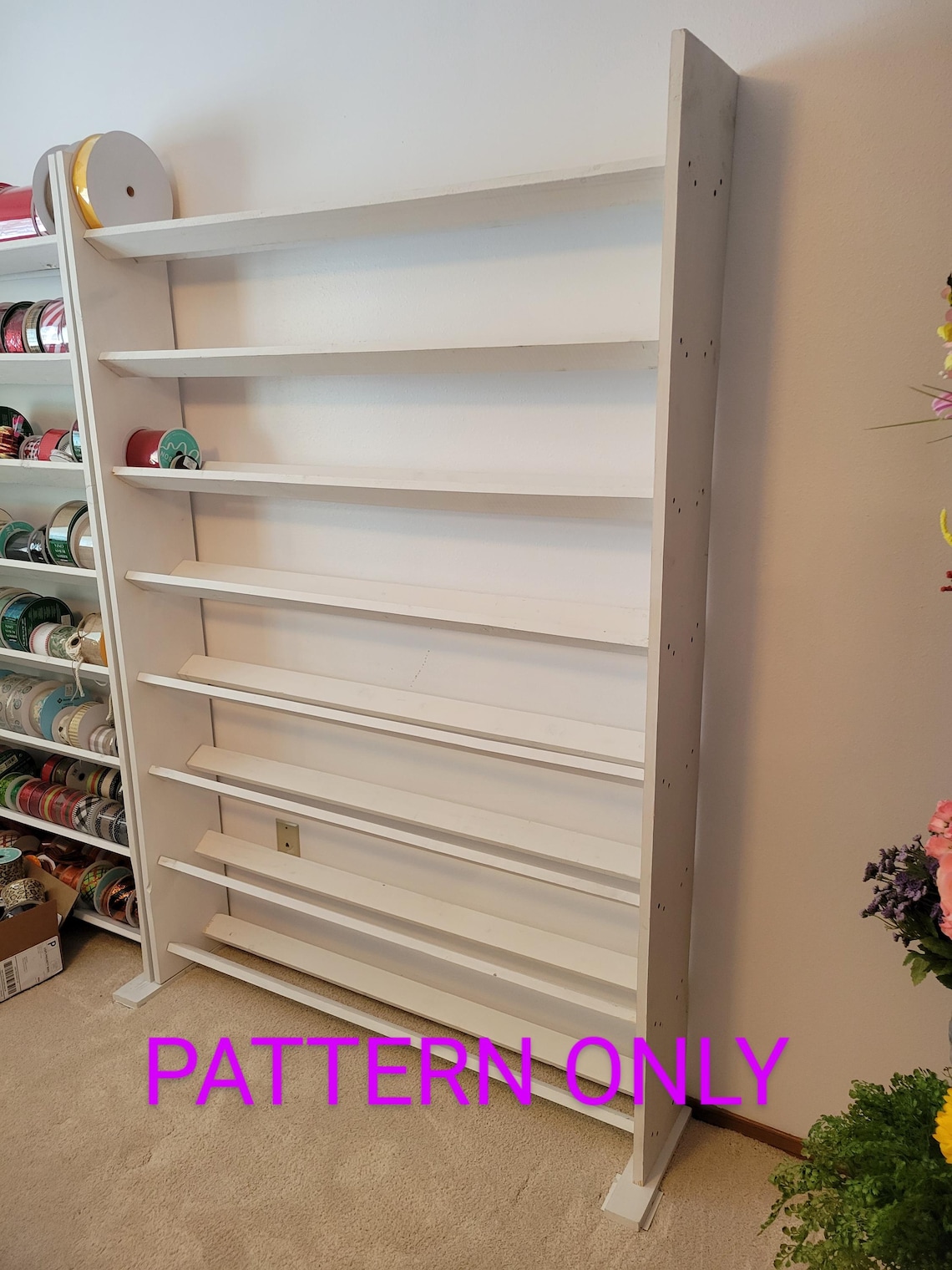 Ribbon Rack Pattern. Ribbon Shelf Pattern, Ribbon Storage Pattern ...