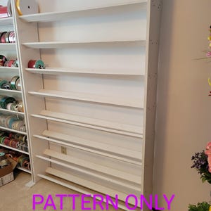 Ribbon Rack Pattern. Ribbon Shelf Pattern,  Ribbon Storage Pattern,  Ribbon Rack Blueprint.