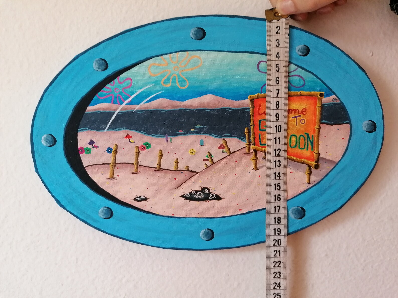 Spongebob Quadrathose Fenster Acrylmalerei Etsy