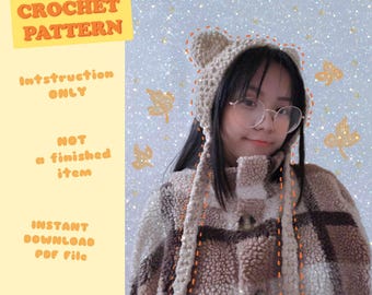 ¡Patrón de orejeras de osito de peluche esponjoso!