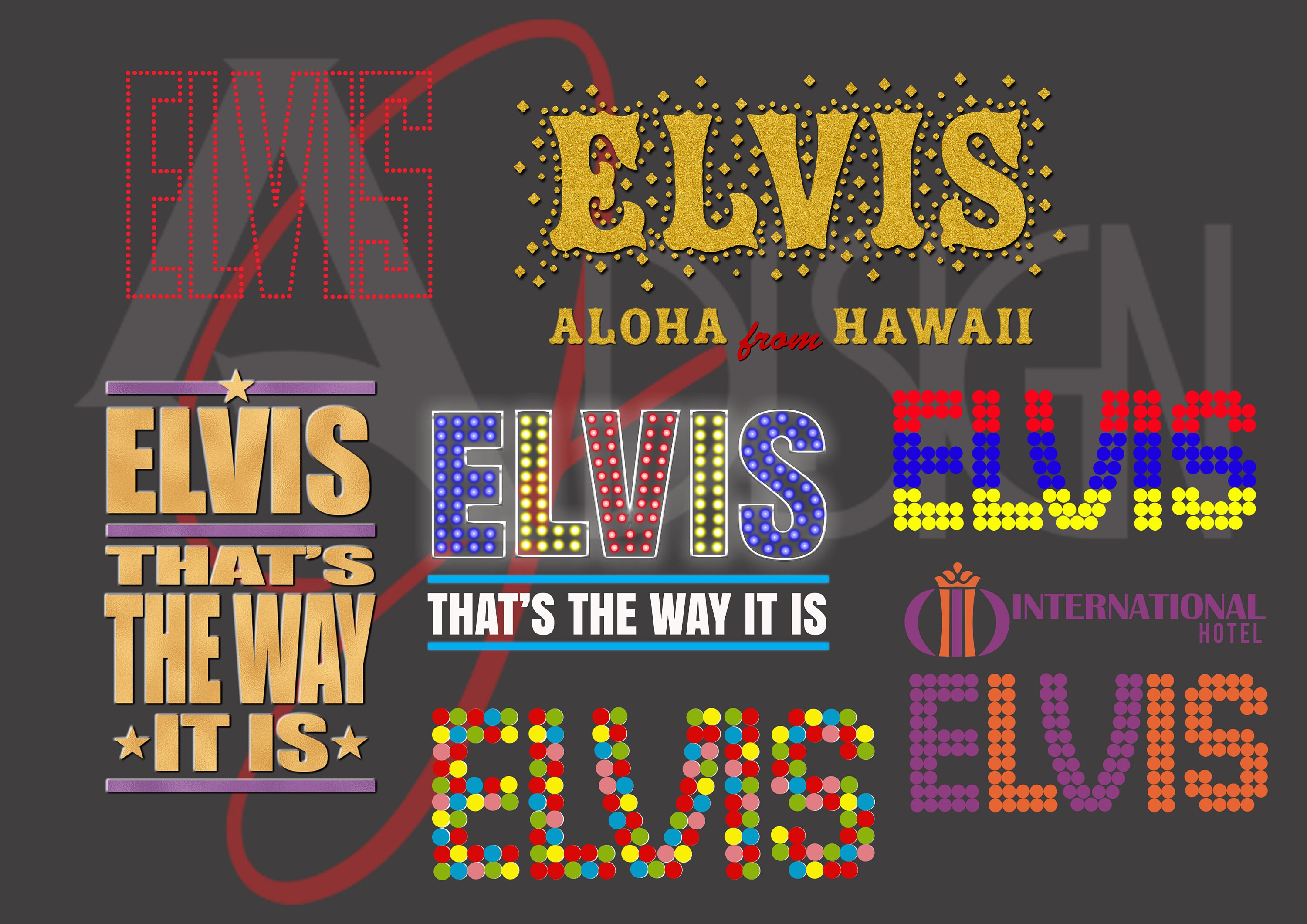 9 Elvis Presley PNG Transparent Logos for Print Art projects Etsy